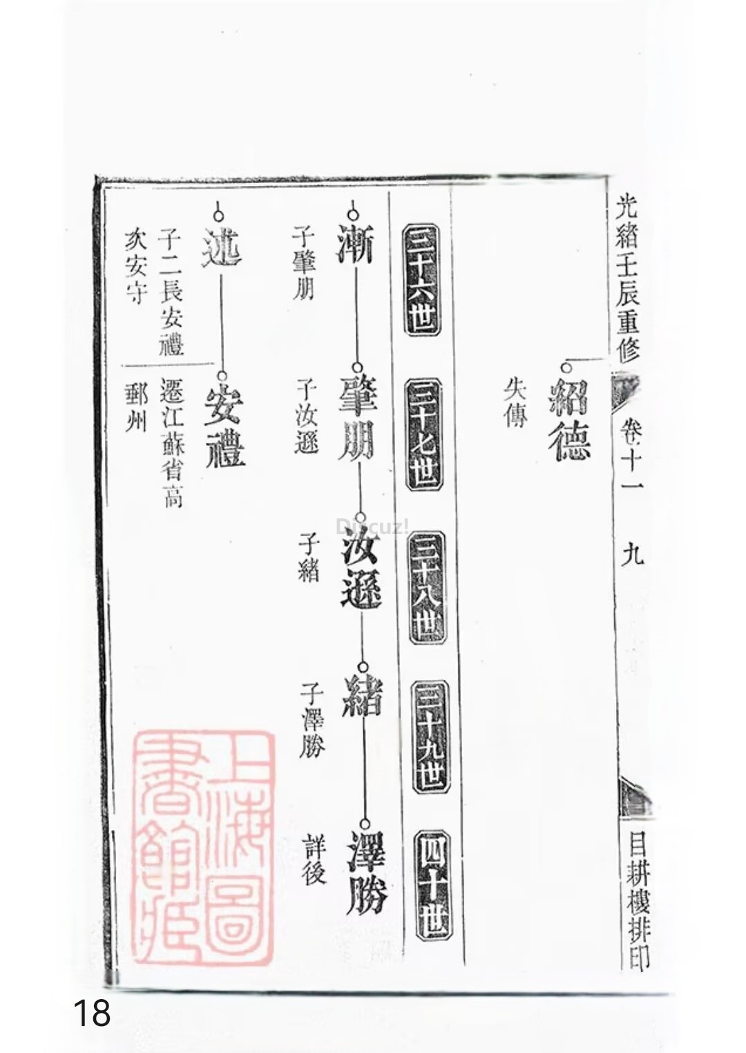 新安程氏世谱年表卷 十 一   第18页.jpg