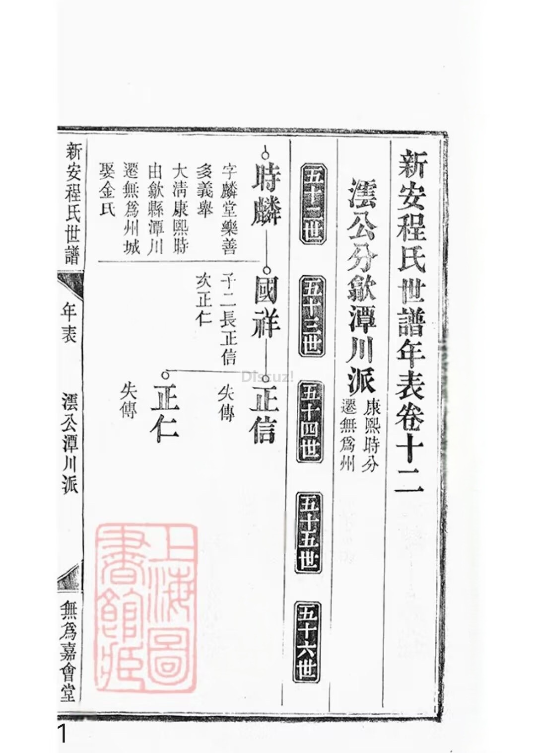 新安程氏世谱年表     卷十二   第1页.jpg
