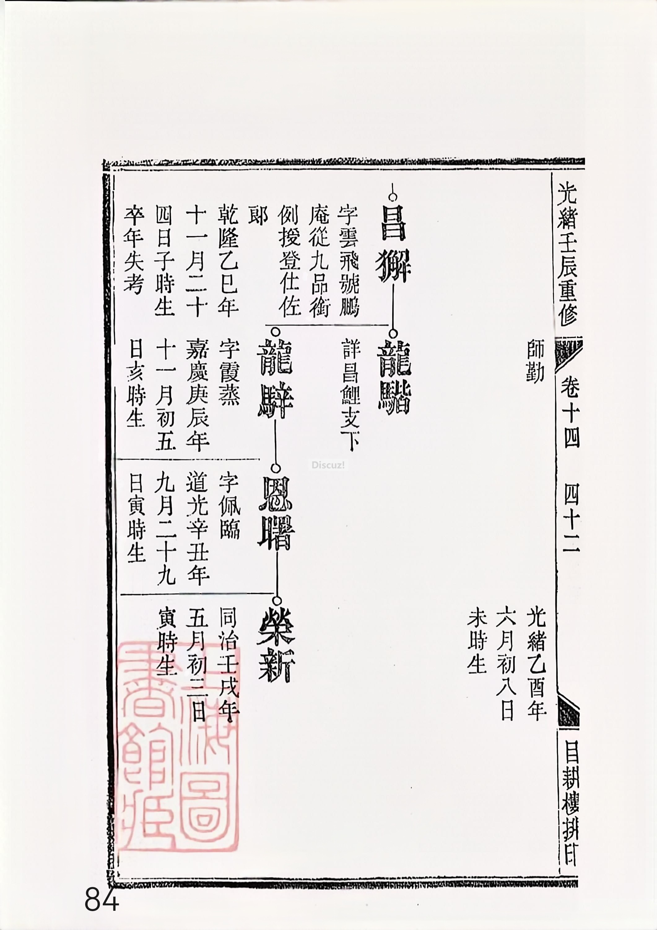 新安程氏世谱年表 卷十四 第84页.jpg
