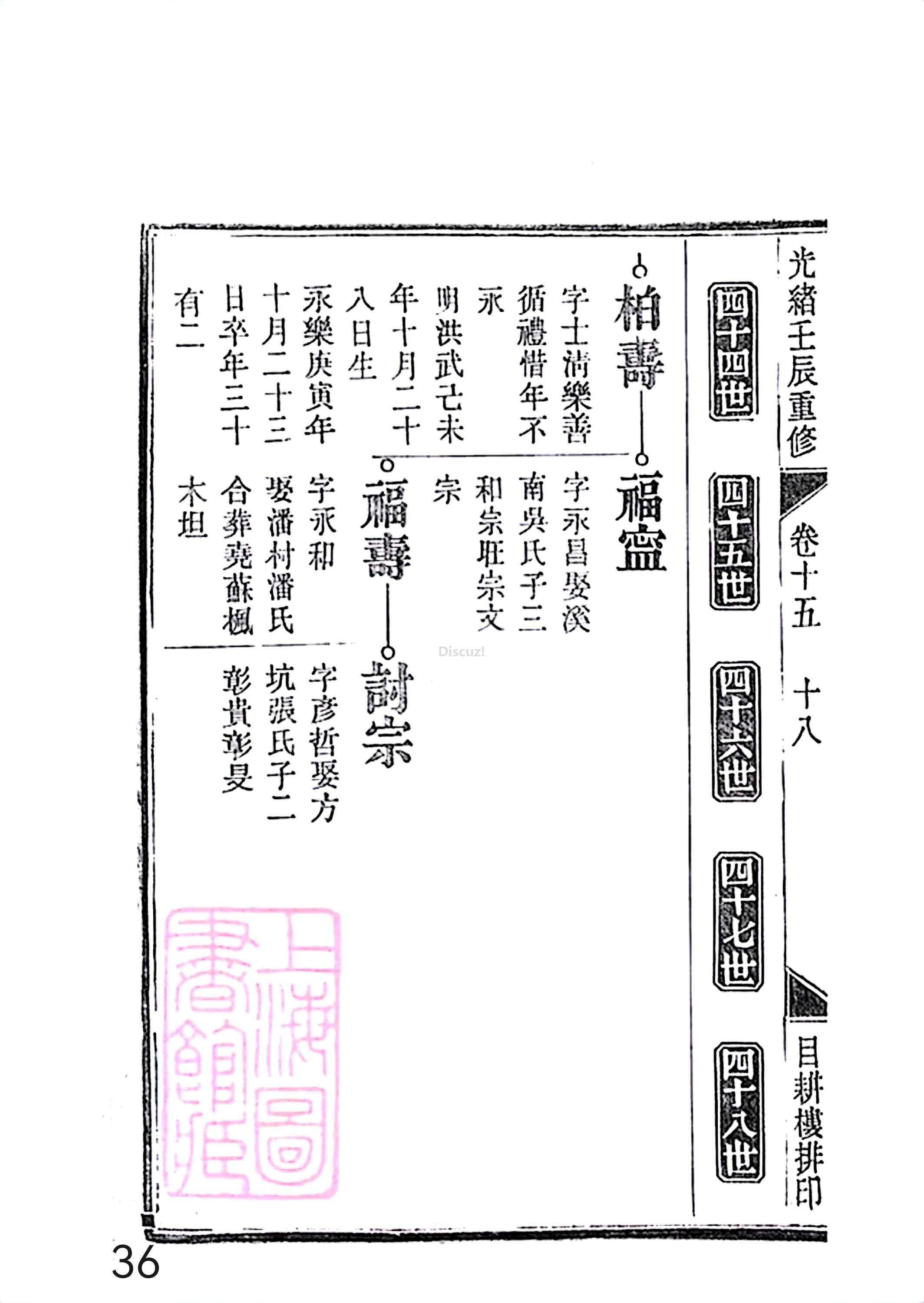 17新安程氏世谱家谱 三十六卷 世谱年表 卷十五  第36页.jpg
