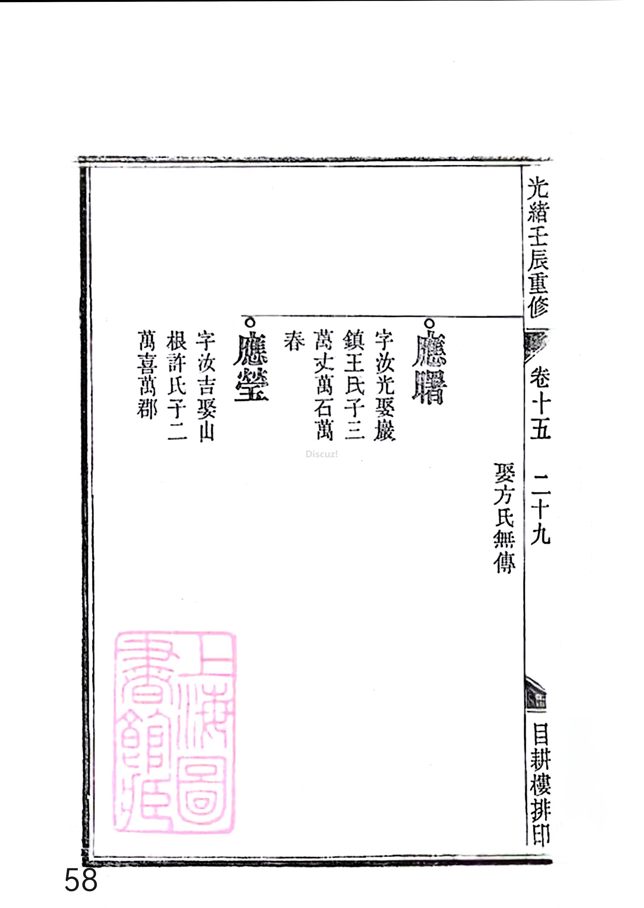 17新安程氏世谱家谱 三十六卷 世谱年表 卷十五  第58页.jpg