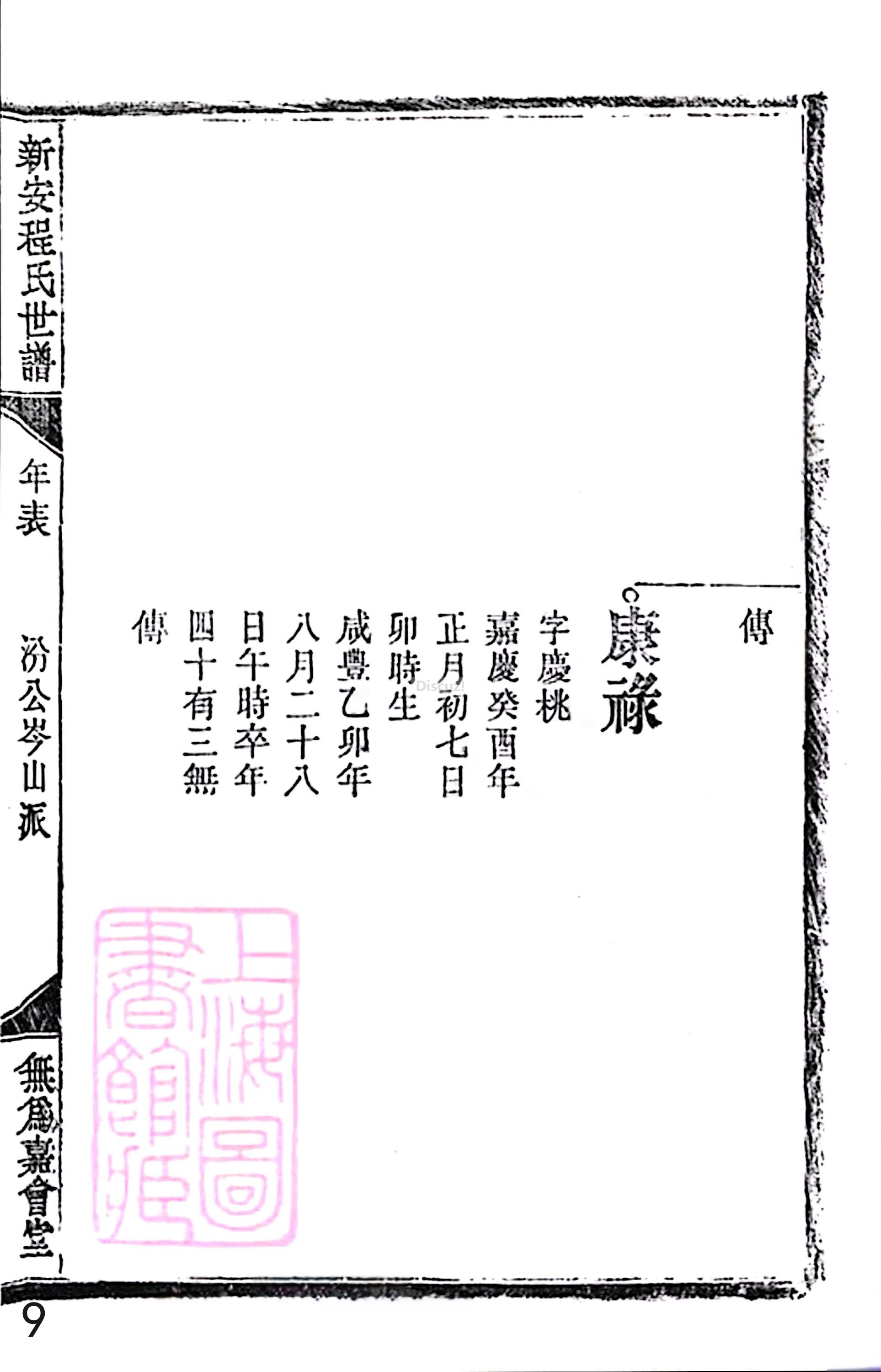 18册新安程氏世谱家谱 年表 卷十六 第9页.jpg