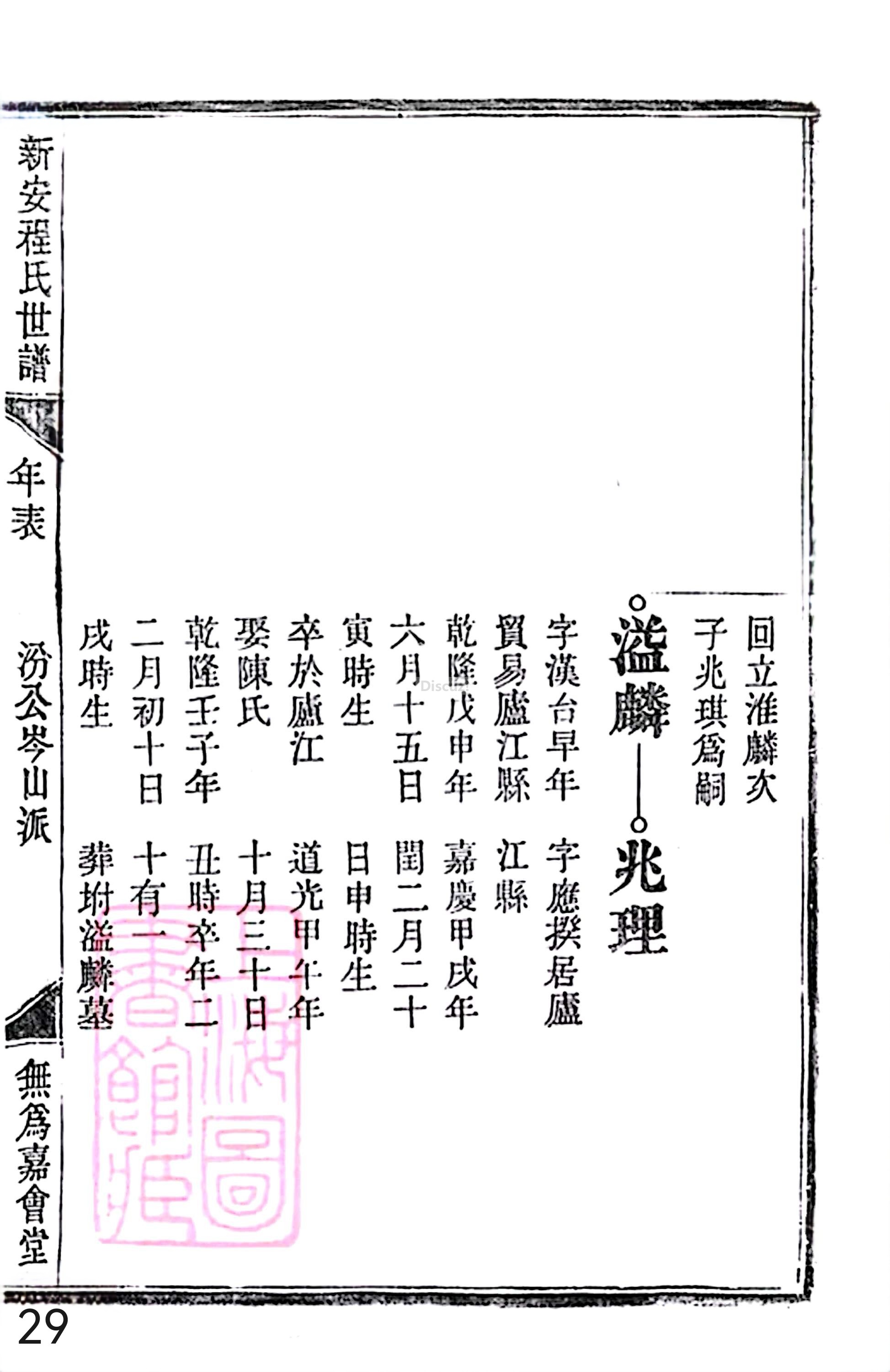18册新安程氏世谱家谱 年表 卷十六 第29页.jpg