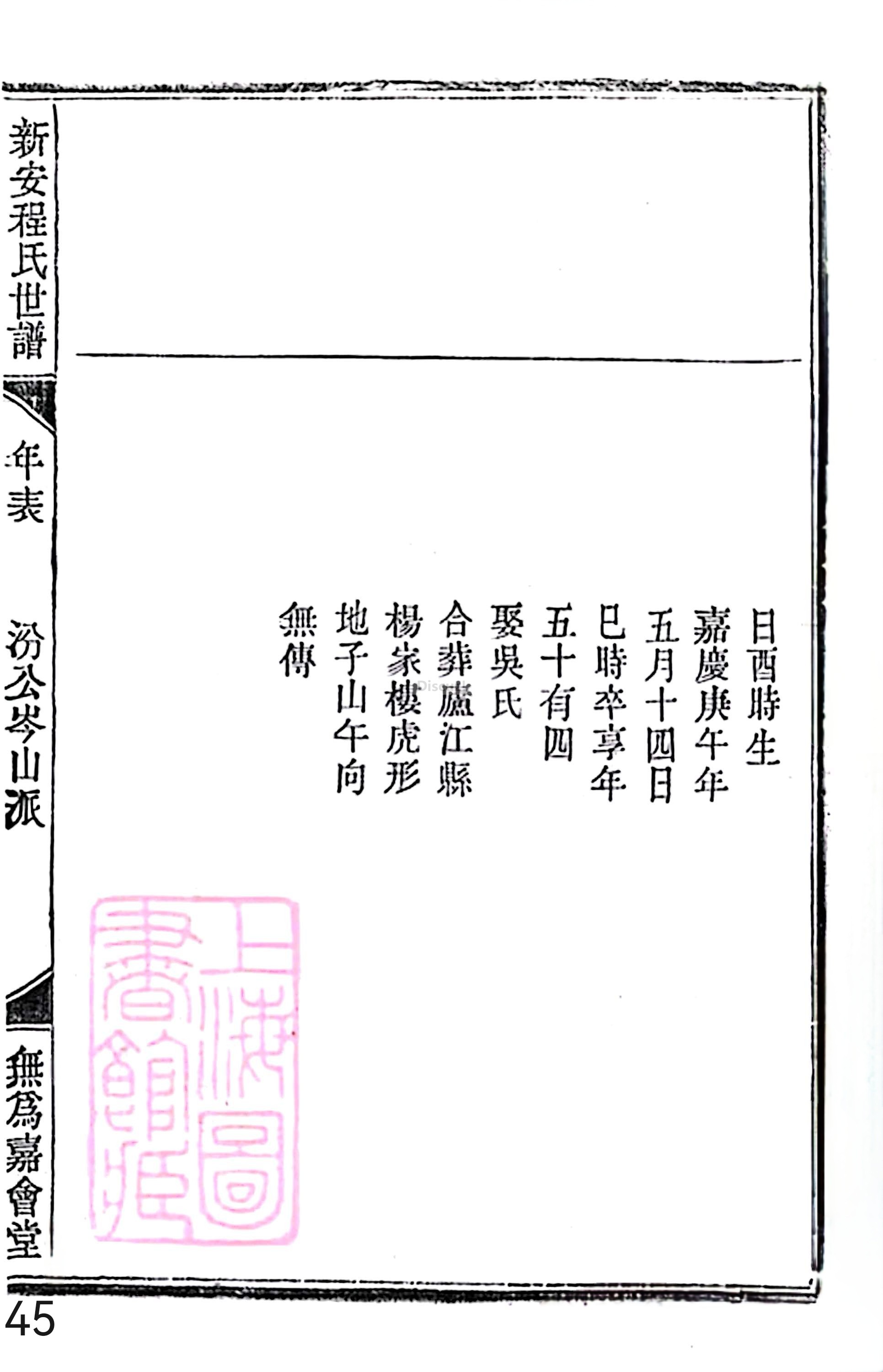 18册新安程氏世谱家谱 年表 卷十六 第45页.jpg