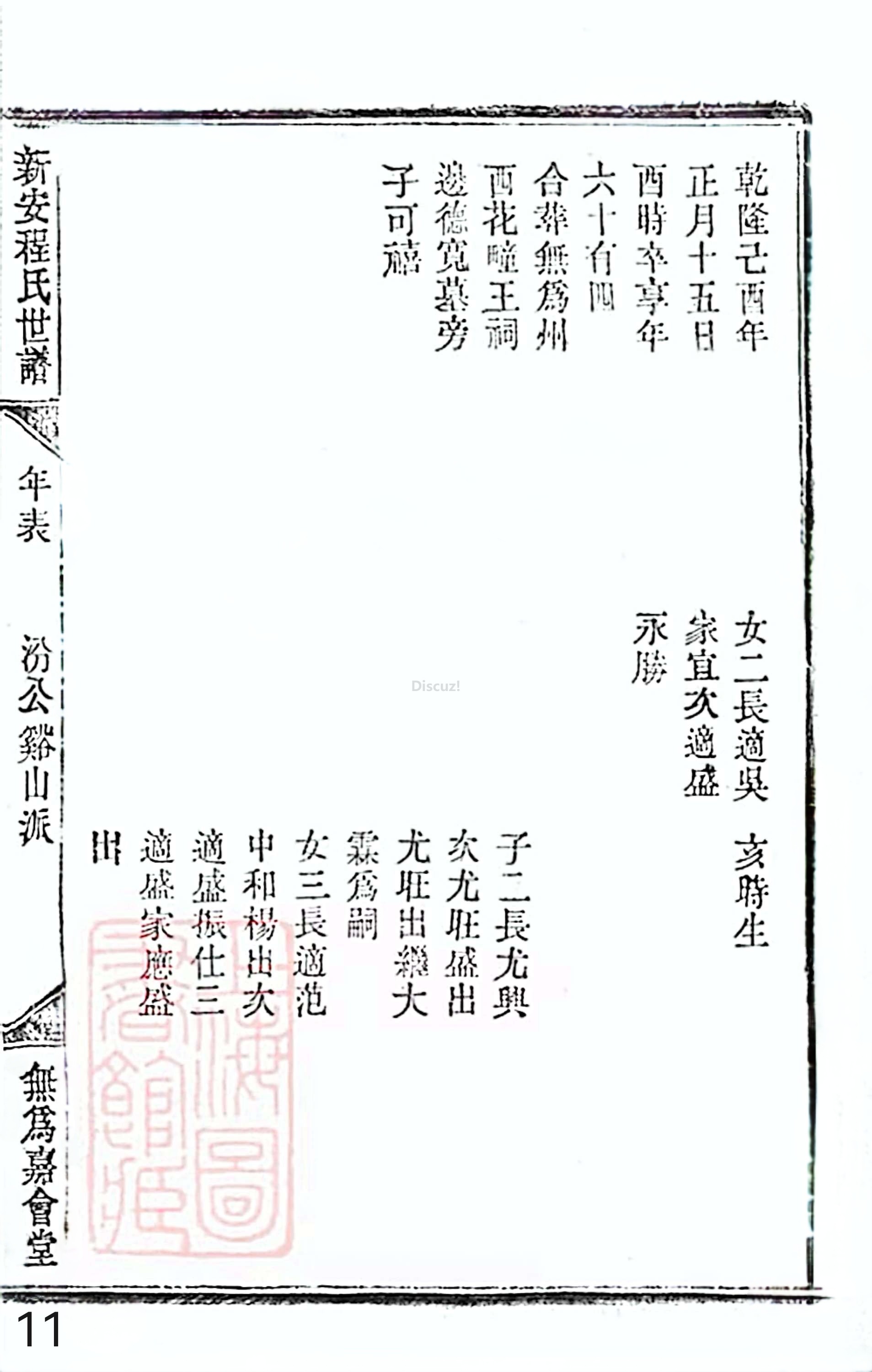 18册新安程氏世谱家谱 年表 卷十七 第11页.jpg