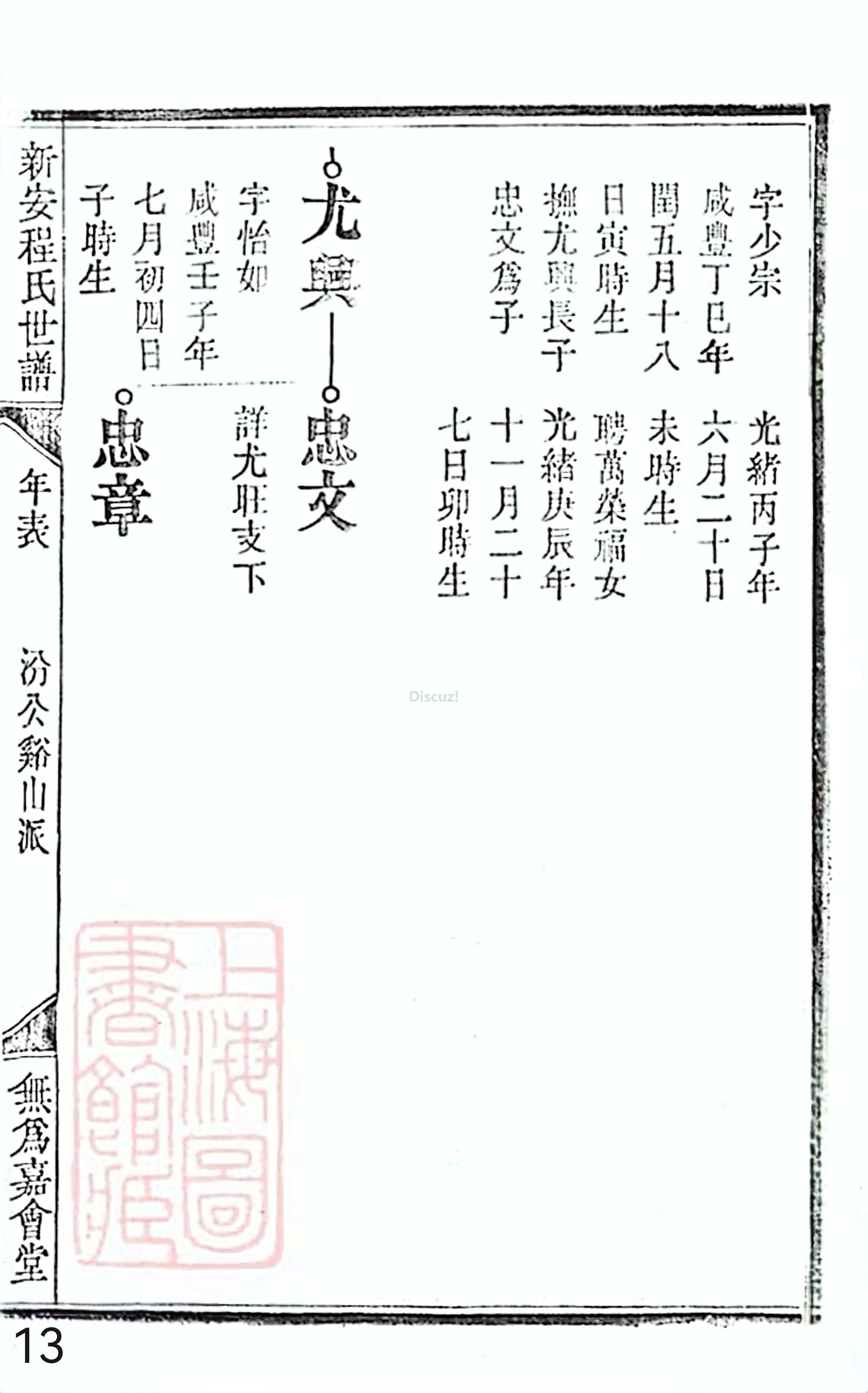 18册新安程氏世谱家谱 年表 卷十七 第13页.jpg