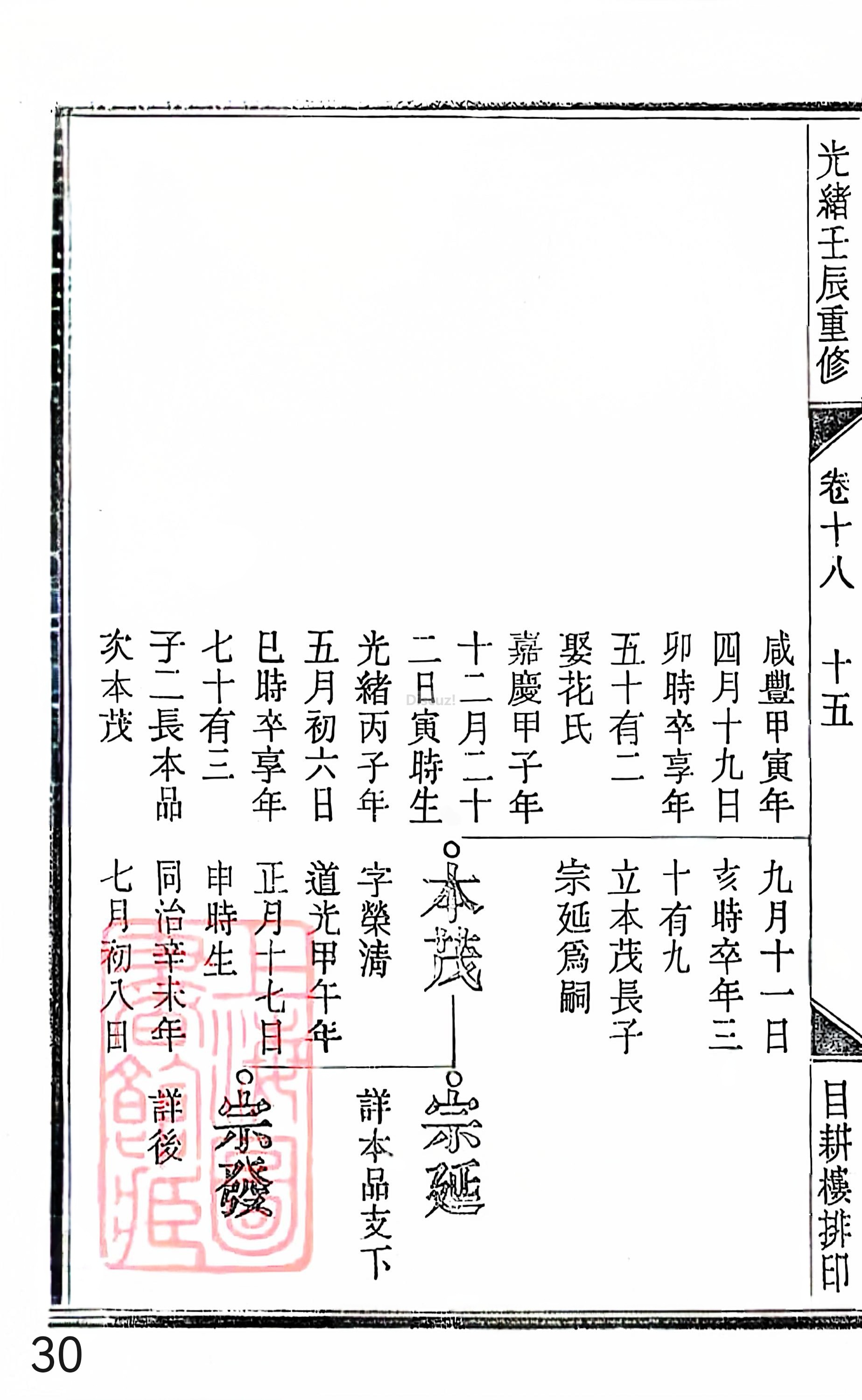 18册新安程氏世谱家谱 年表 卷十八 第30页.jpg