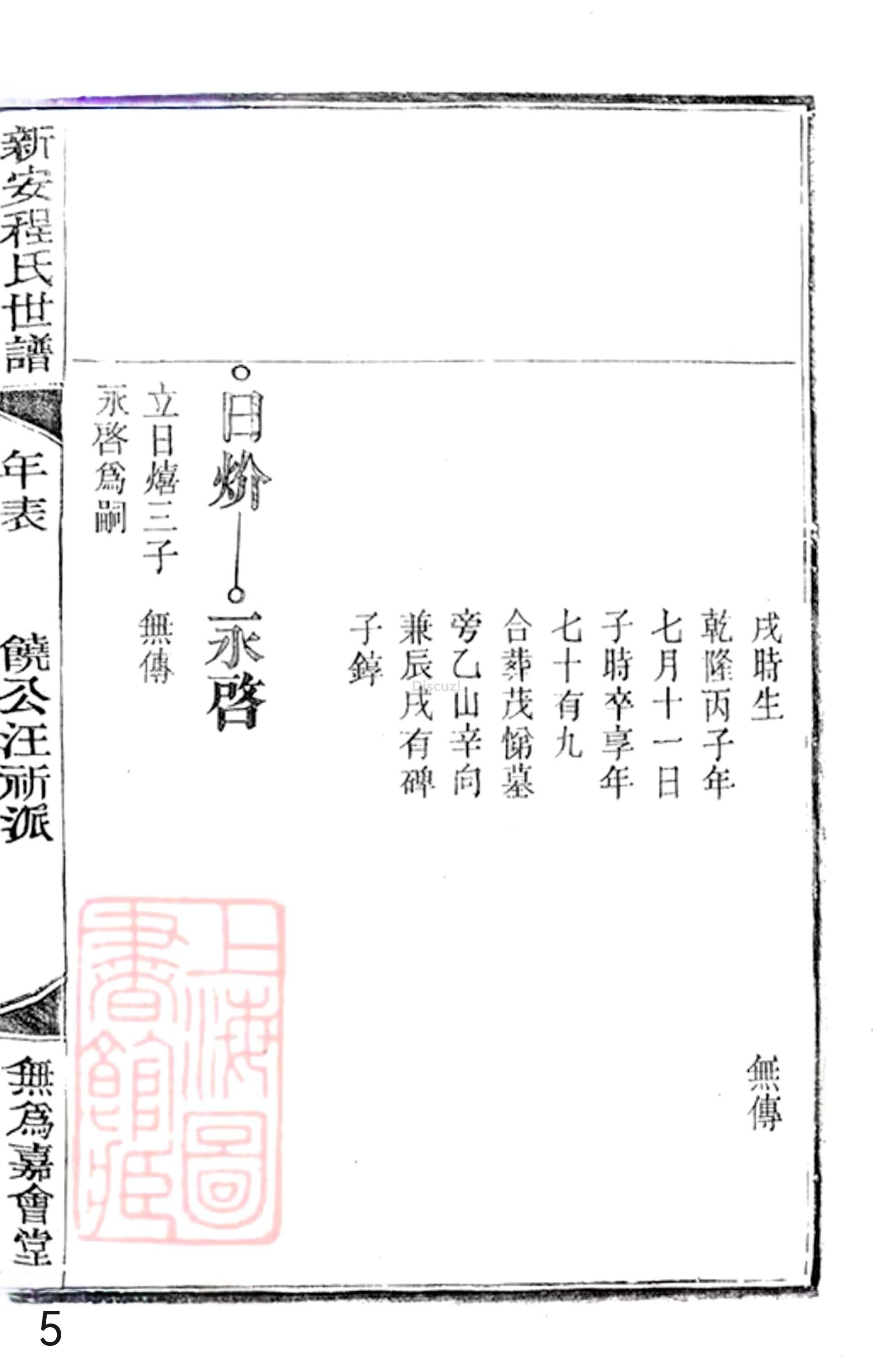19册新安程氏世谱年表 卷二十  第5页.jpg