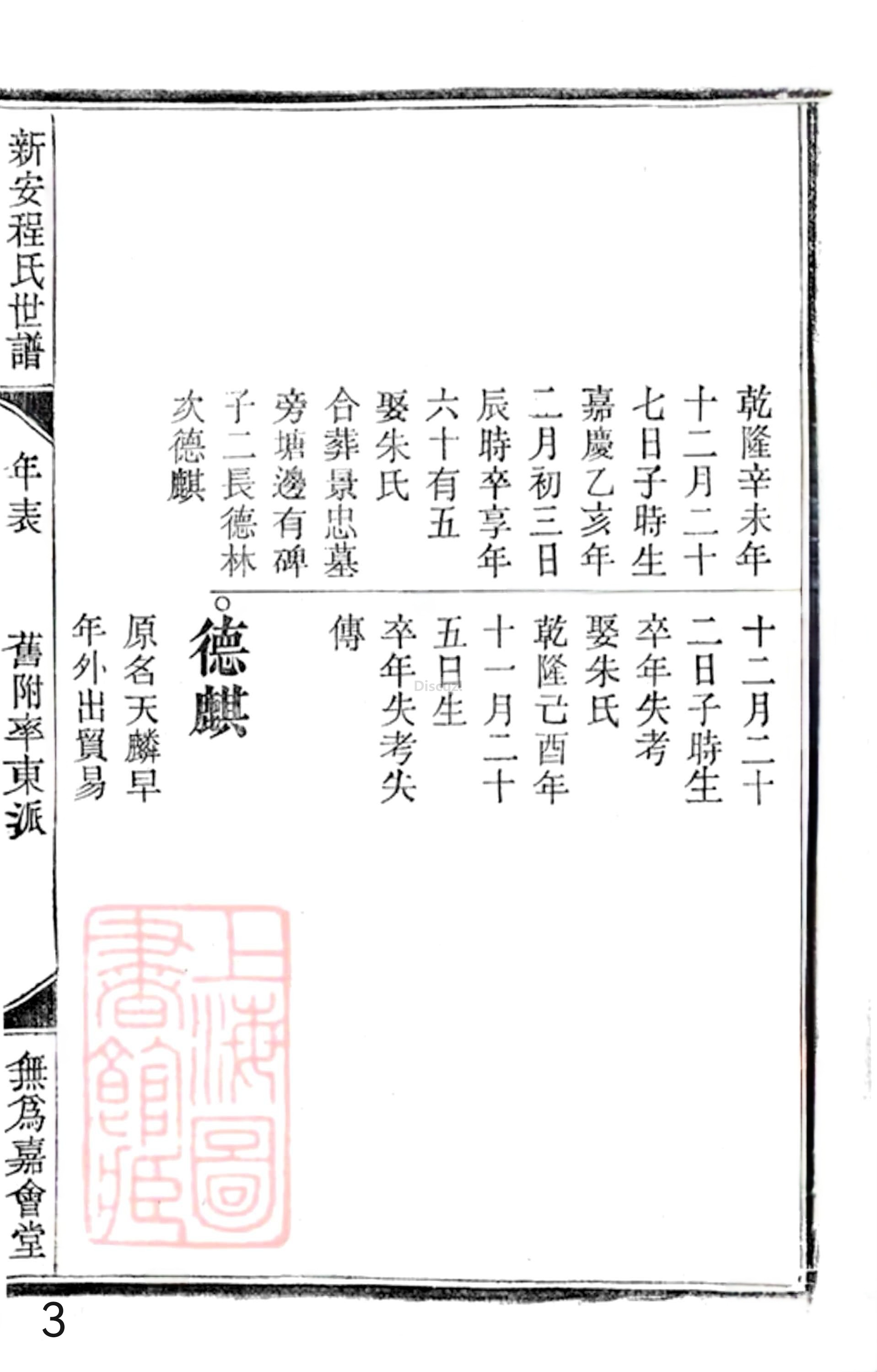 20册新安程氏世谱年表  附录卷一  第3页.jpg