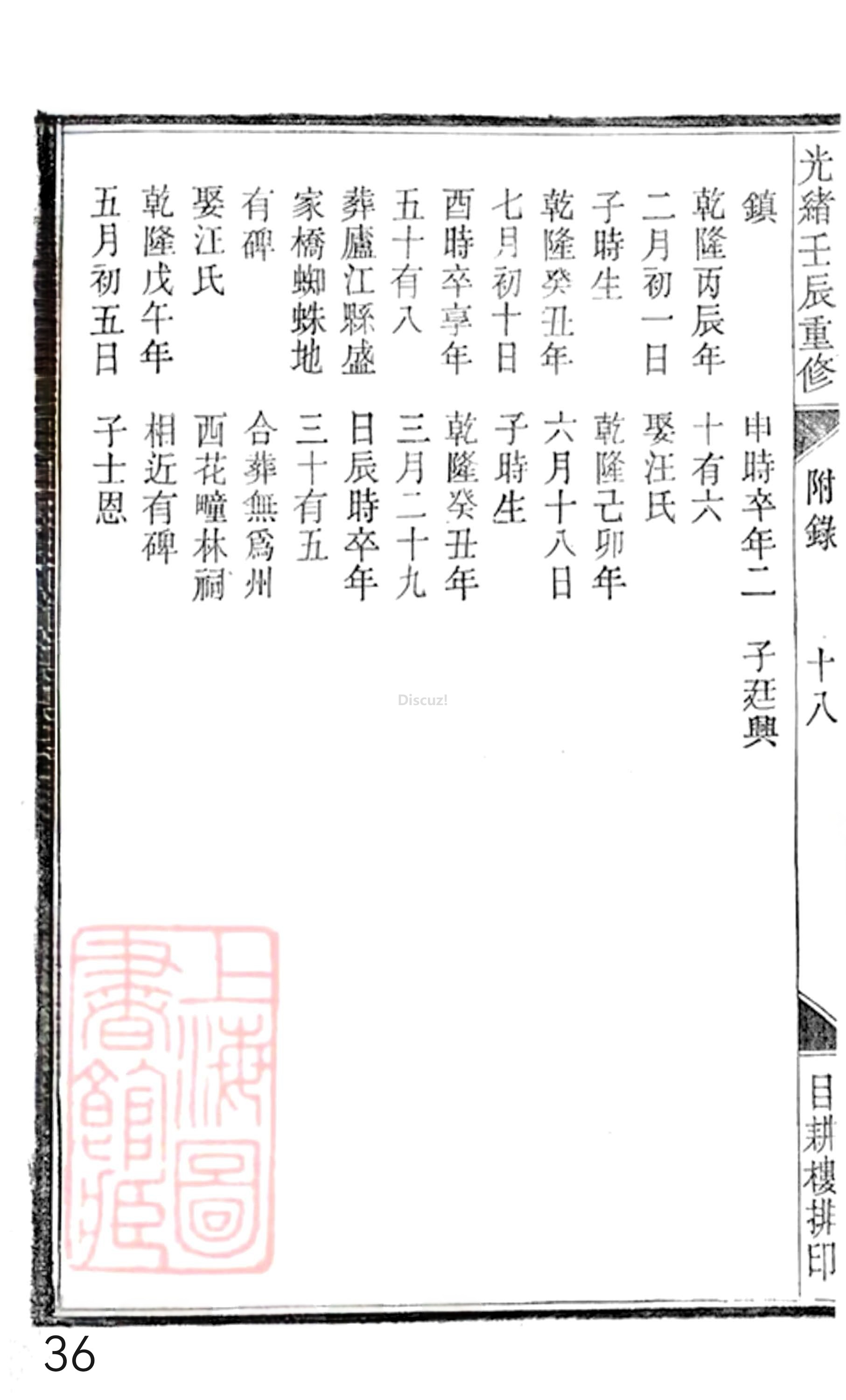 20册新安程氏世谱年表  附录卷一  舊附谿山派  第36页.jpg