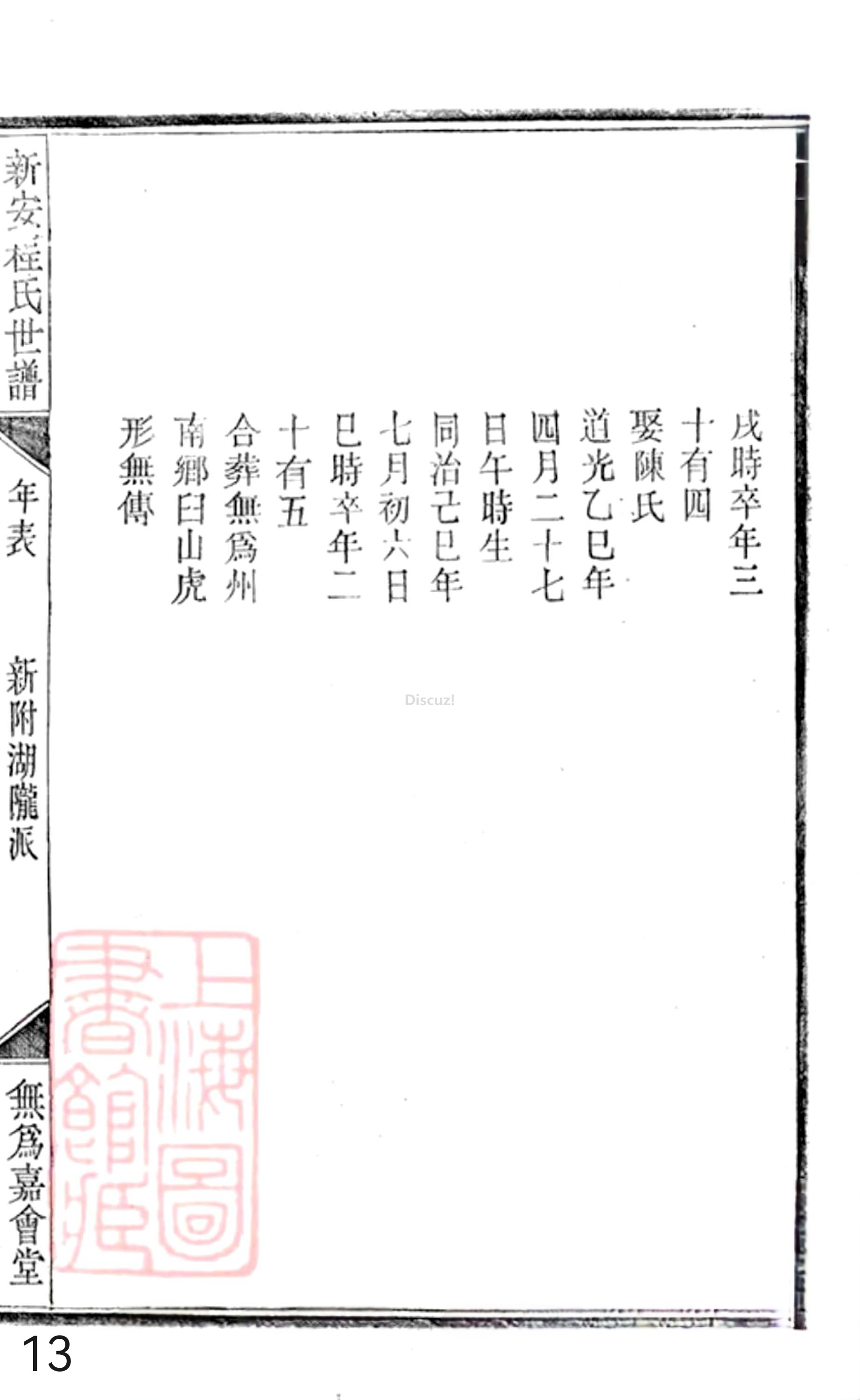 20册新安程氏世谱年表  附录卷二  新附湖隴派  第13页.jpg