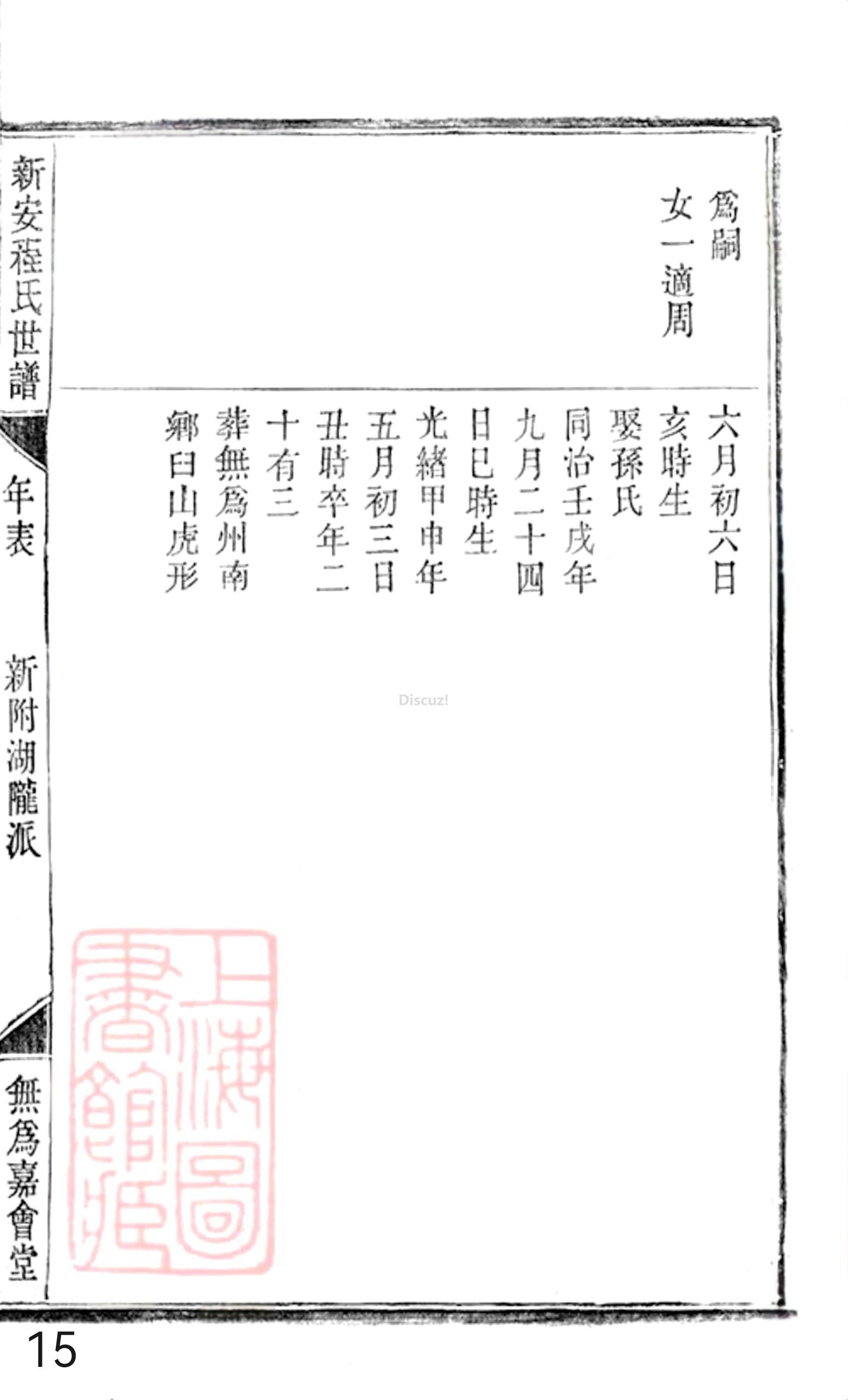 20册新安程氏世谱年表  附录卷二  新附湖隴派  第15页.jpg